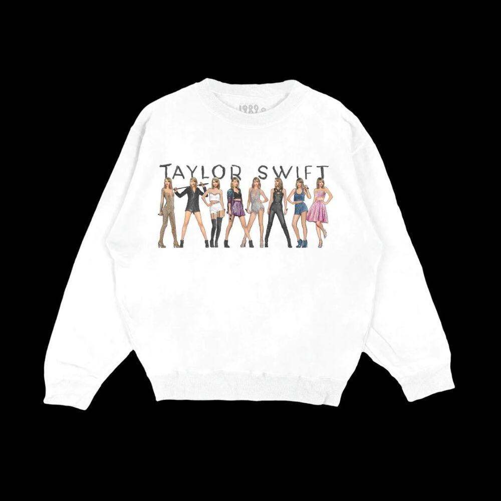 NEW Taylor Swift 1989 Eras Tour White Crewneck Sweatshirt S